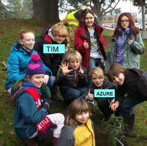 PftP kids planted a Giant Redwood tree at UW